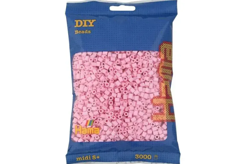 midi perler 3000stk pastel rosa>Hama Online