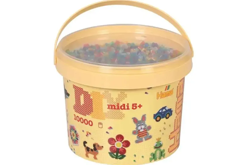 midi perler 10.000stk transp. glitter mix 54>Hama Outlet