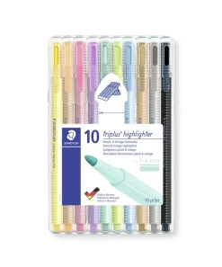Highligther triplus pastel 10 stk>Staedtler