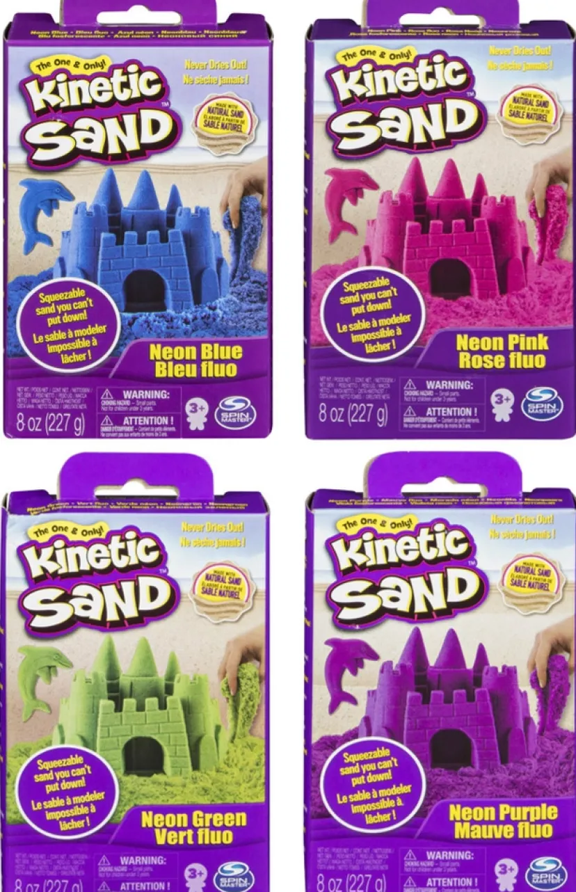Kinetic Sand Neonboks med Primærfarver> Outlet