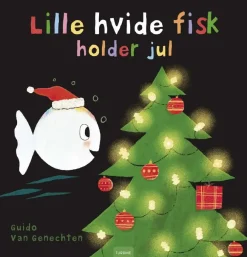 Lille hvide fisk holder jul> Sale