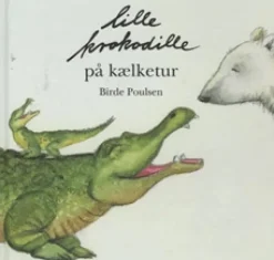 Lille krokodille på kælketur> New