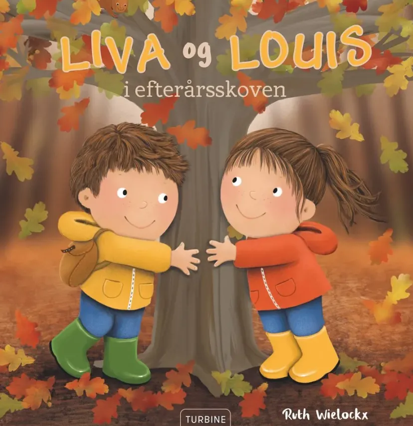 Liva og Louis i efterårsskoven> New