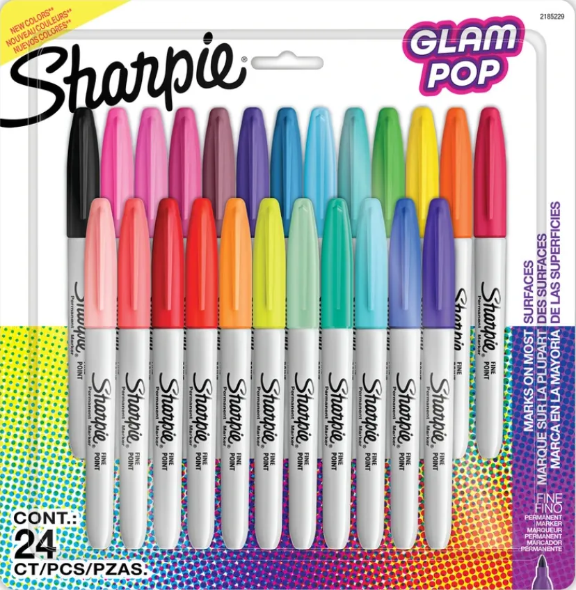 Markersæt sharpie glam pop 1,0mm> New