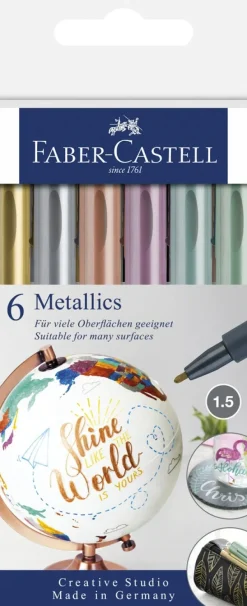 Metallic pen 6 ass>Faber-Castell Best