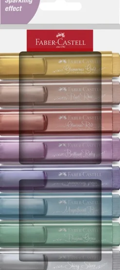 Overstregningspen metallic 8 ass>Faber-Castell Clearance