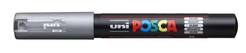 Paintmarker Uni pc-1mc sølv>POSCA Best