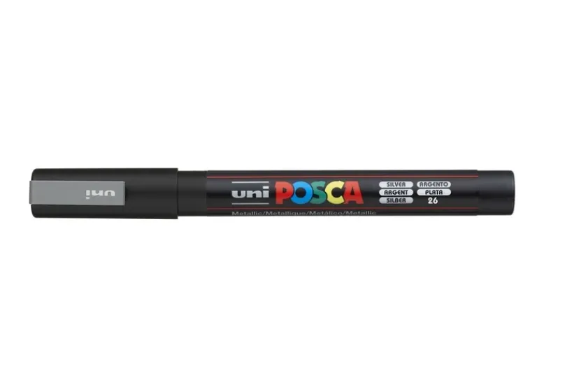 Paintmarker Uni pc-3m sølv>POSCA Clearance