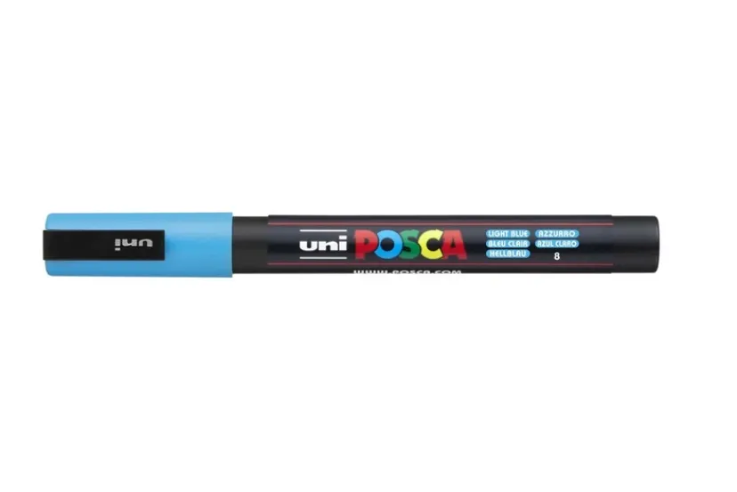 Paintmarker Uni pc-3m lys blå>POSCA Hot