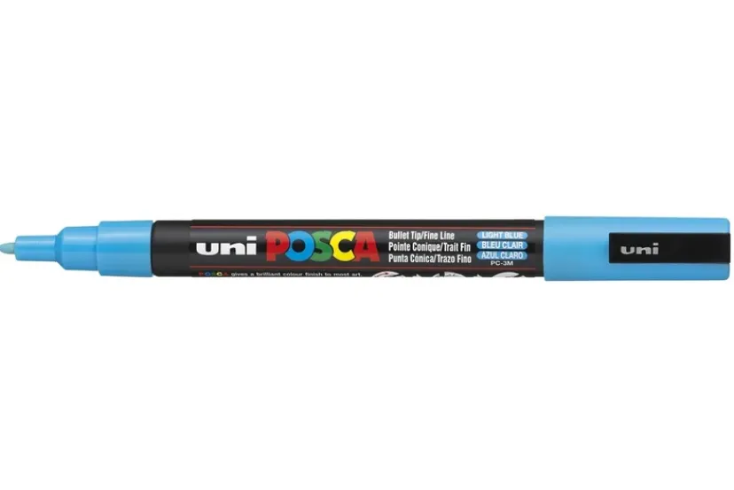 Paintmarker Uni pc-3m lys blå>POSCA Hot