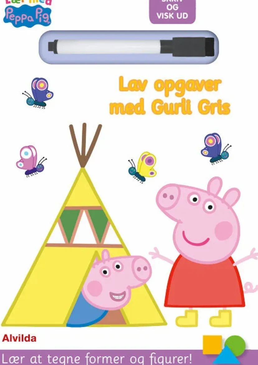 Peppa Pig - Lær med Gurli Gris - Skriv og visk ud - Lav opgaver med Gurli Gris> Discount