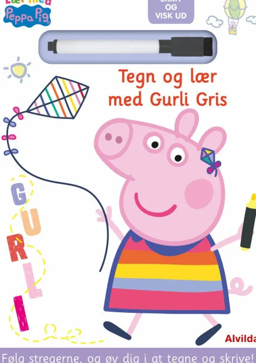 Peppa Pig - Lær med Gurli Gris - Skriv og visk ud - Tegn og lær med Gurli Gris> Hot