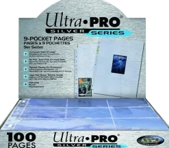 9-Pocket Pages Silver Blue 100 stk> Outlet