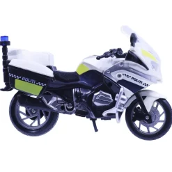 Politimotorcykel med lys og lyd 18 cm><noscript><img width=