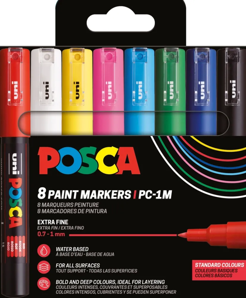 Paintmarker Uni PC-1M 8P sæt basic colors>POSCA Sale