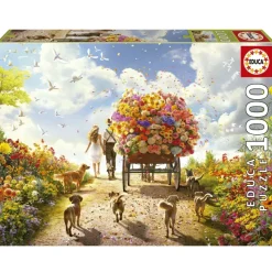 Puslespil carrying flowers 1000 brikker>Educa Outlet