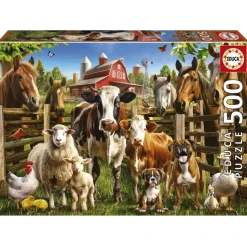 Puslespil Farmyard Buddies 500 brikker>Educa Puzzle Online