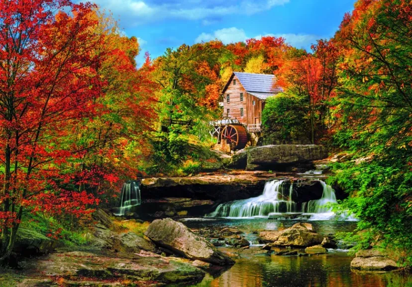 PUSLESPIL GLADE CREEK GRIST MILL 2000 BRIKKER>Clementoni