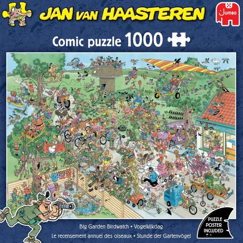 Puslespil JVH Big Garden Birdwatch 1000 Brikker>Jan Van Haasteren Outlet