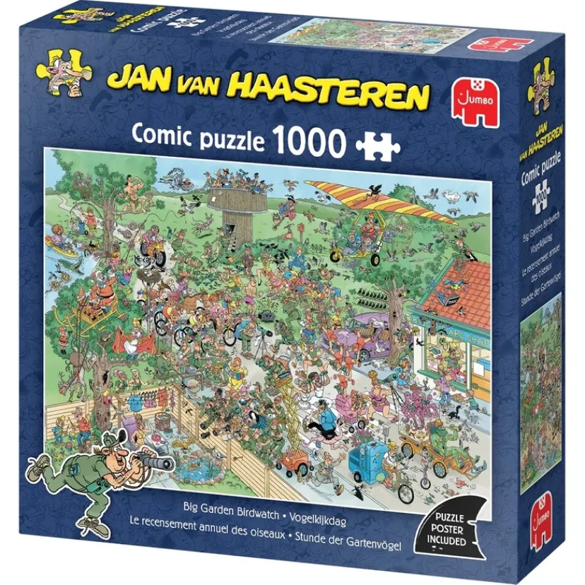 Puslespil JVH Big Garden Birdwatch 1000 Brikker>Jan Van Haasteren Outlet