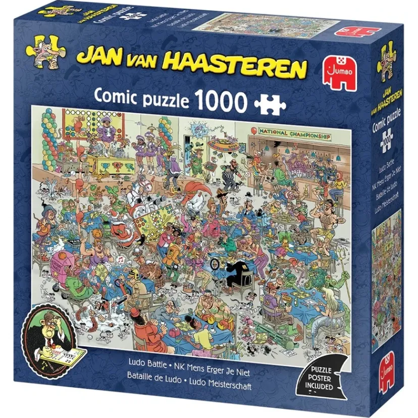 Puslespil JvH Ludo Battle 1000 brikker>Jan Van Haasteren Outlet