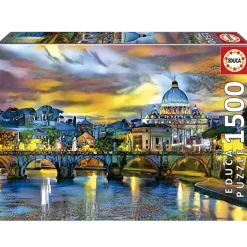 Puslespil Peters Basilica & Angelo Bridge 1500 Brikker>Educa Outlet