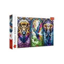 Puslespil Stained glass animals 1000 brikker>TREFL Online