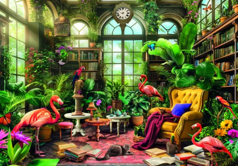 Puslespil The Greenhouse Library 1000 brikker>Clementoni Sale