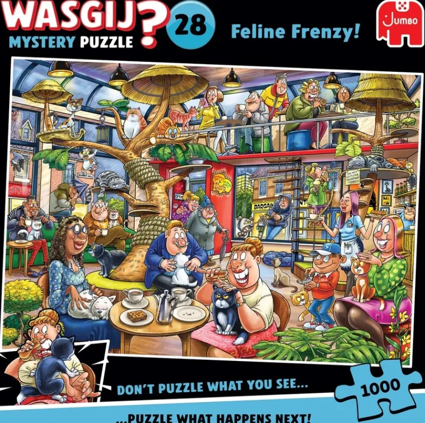 Puslespil Mystery 28 Feline Frenzy! 1000 brikker>Wasgij Sale
