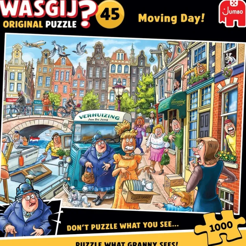 Puslespil Original 45 Moving Day! 1000 brikker>Wasgij Clearance