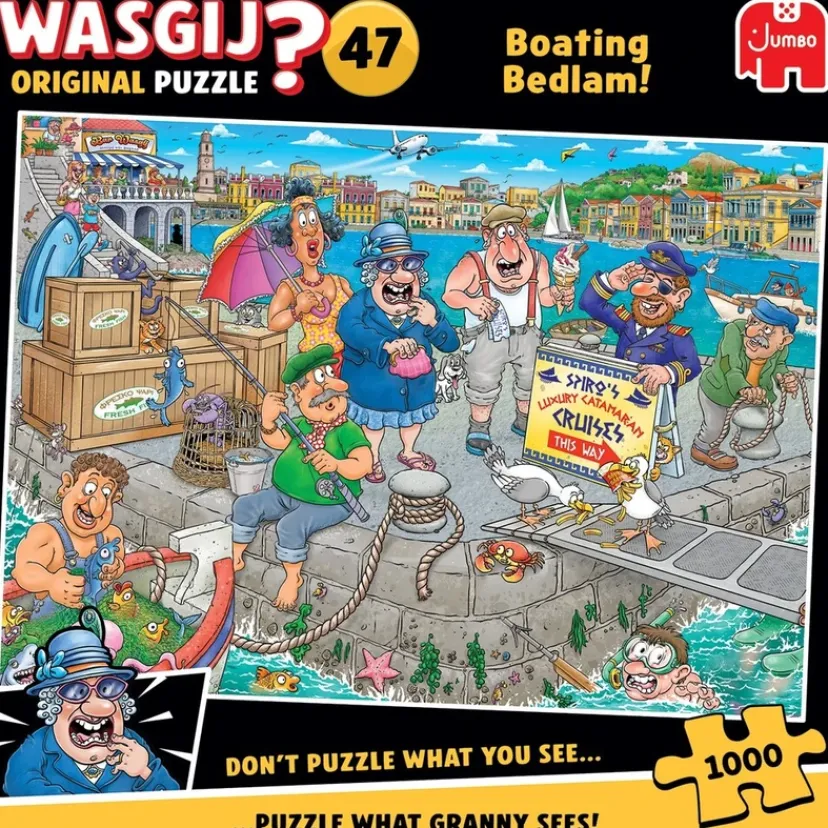 Puslespil Original 47 Boating Bedlam! 1000 brikker>Wasgij New