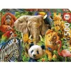 Puslespil Wild animal collage 500 brikker>Educa