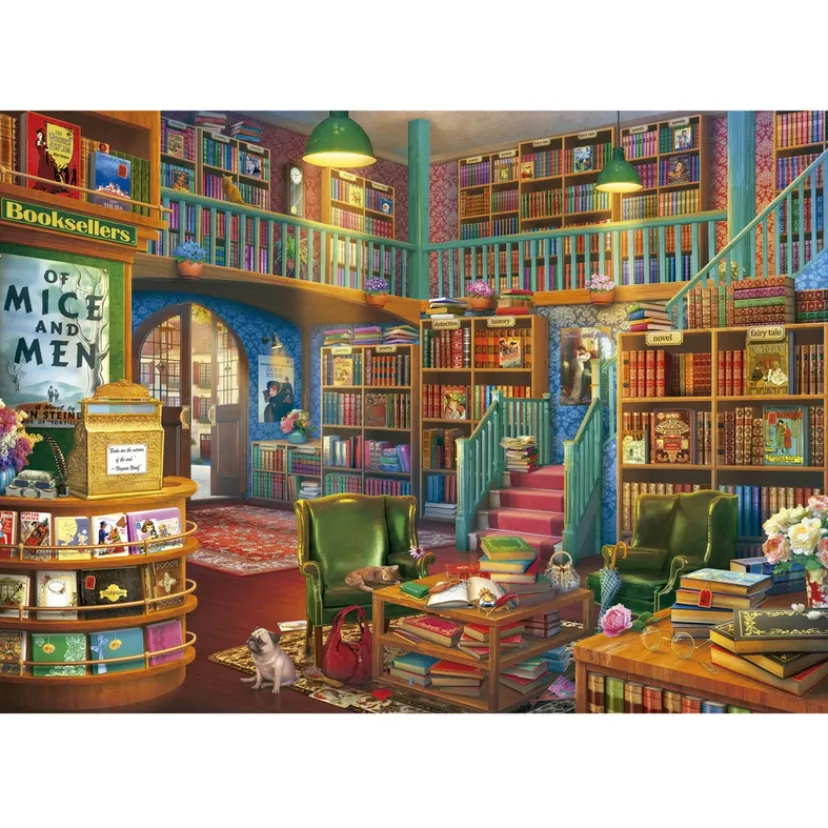 Puslespil wonderful bookshop 1000 brikker>Educa Discount