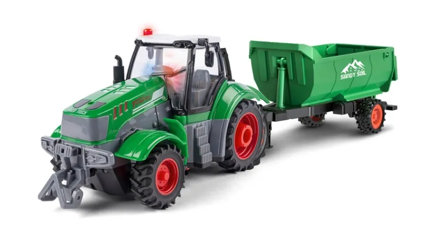 RC TRAKTOR MED ANHÆNGER>