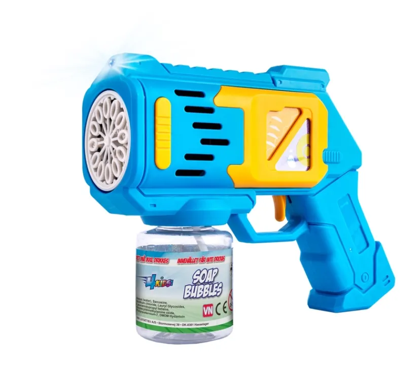 Sæbeboblepistol med lys og 80 ml sæbevand> Online