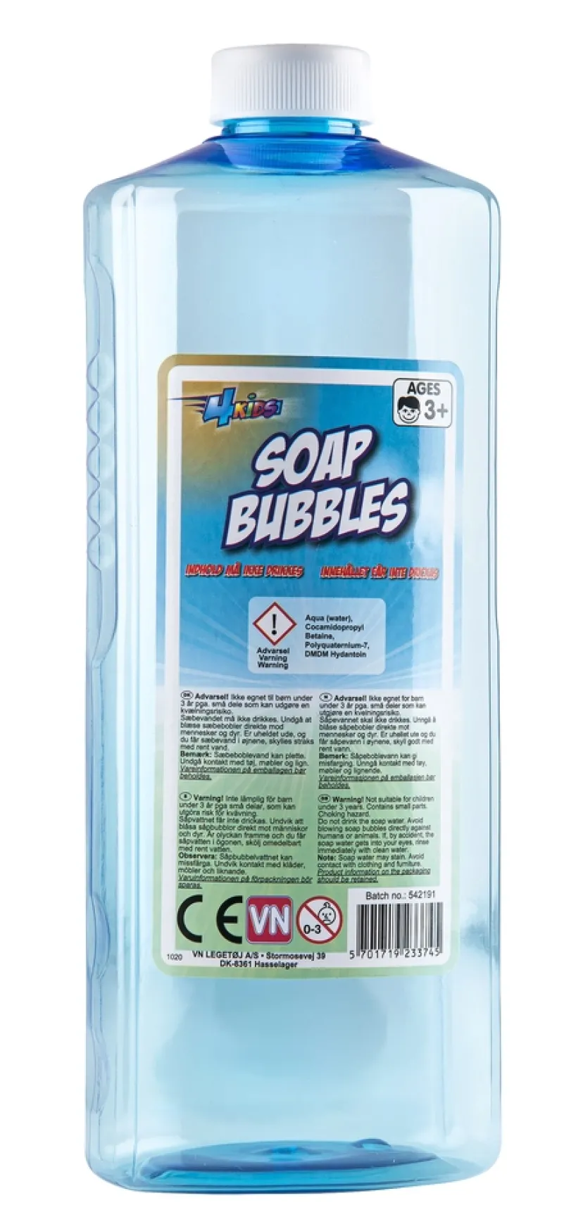 Sæbeboblerefill 1 ltr.>4-Kids