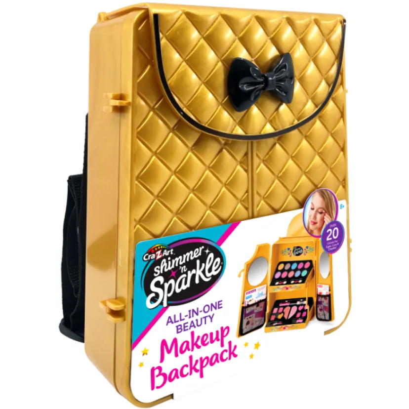 SHIMMER N SPARKLE COSMETIC BACKPACK GOLD> Hot