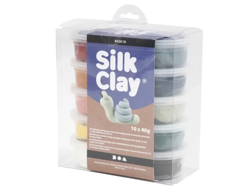 Silk clay 10 ass støvede farver 40 g> New