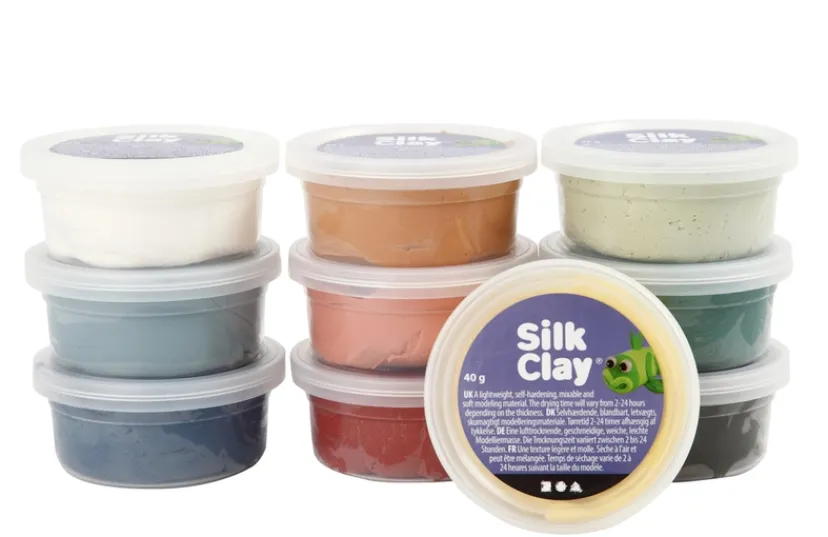 Silk clay 10 ass støvede farver 40 g> New