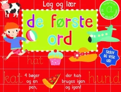 Skriv og visk ud - De første ord (kuffert med 4 bøger og pen)> Hot