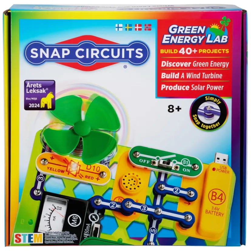 SNAP CIRCUITS GREEN ENERGY LAB SÆT> New