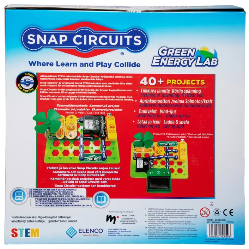SNAP CIRCUITS GREEN ENERGY LAB SÆT> New