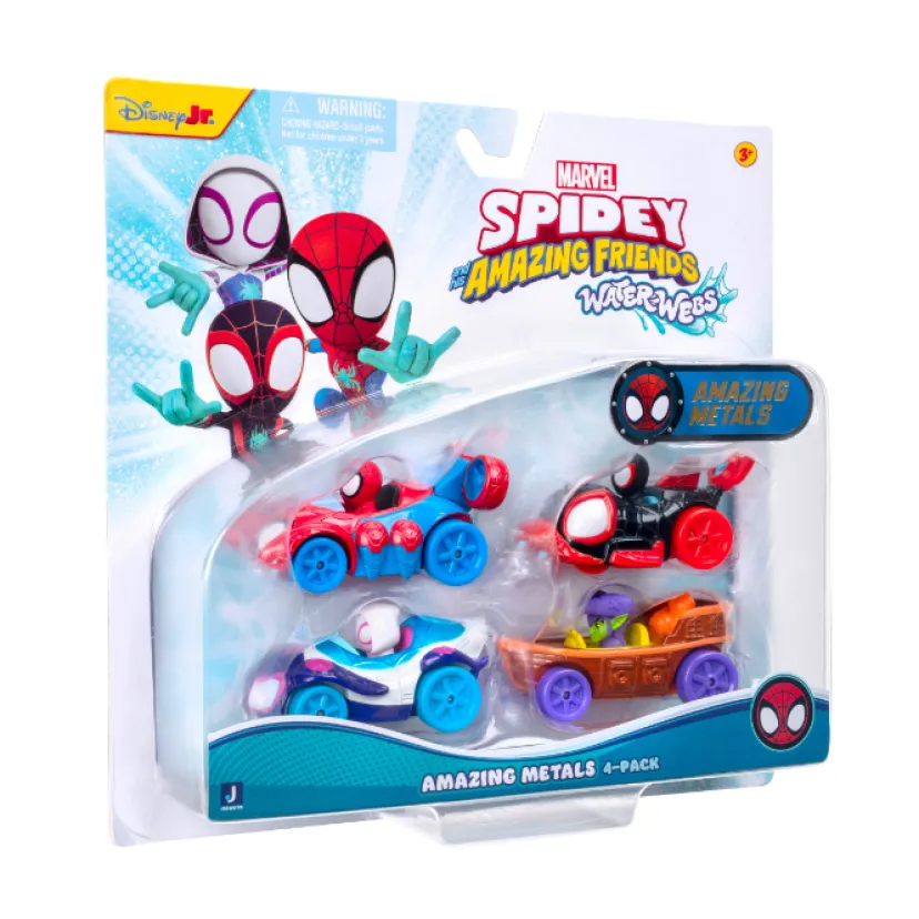 SPIDEY AMAZING METALS CAR 4 pak> Discount