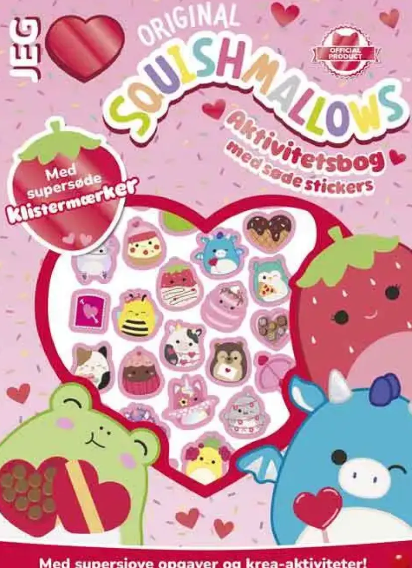 Squishmallows aktivitetsbog 2 med søde stickers> Online