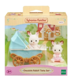 Sæt Chokoladekanin-tvillinger (barnevogn)>Sylvanian Families Discount