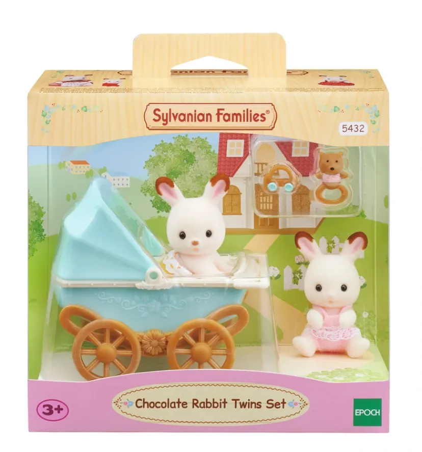 Sæt Chokoladekanin-tvillinger (barnevogn)>Sylvanian Families Discount