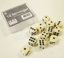Terninger 12 stk. i æske><noscript><img width=