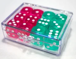 Terninger 12 stk. transparent i æske>Spil Clearance