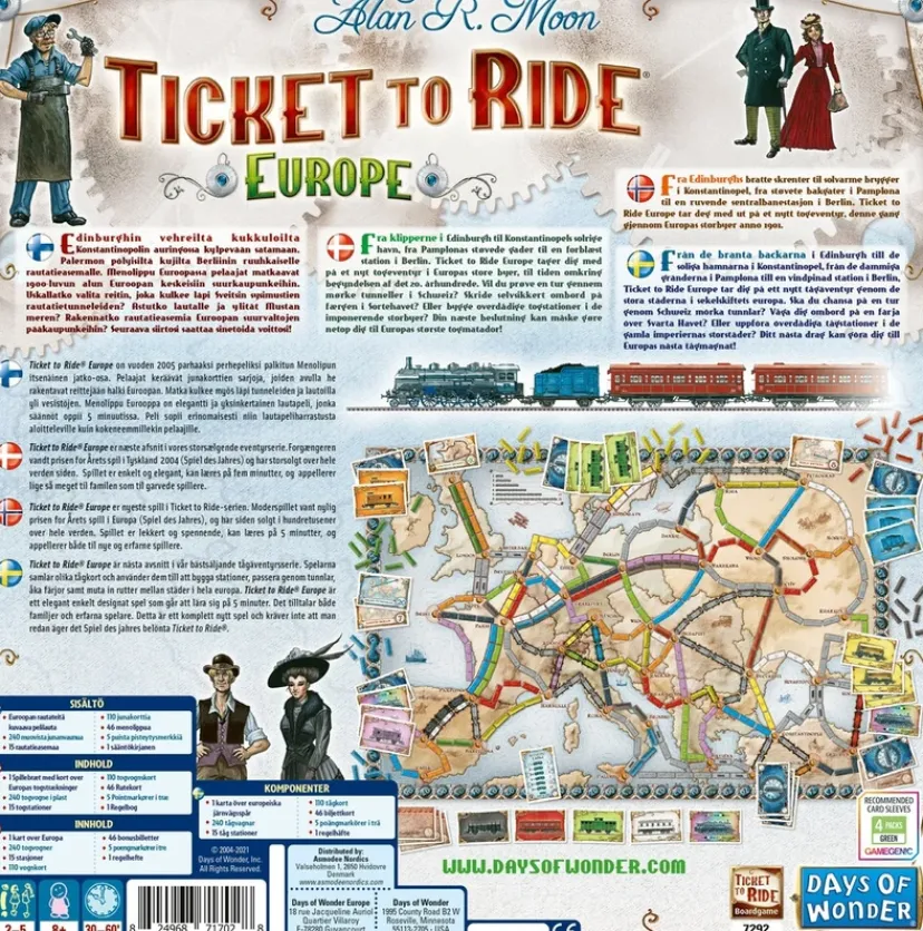 Ticket to ride Europe>Spil