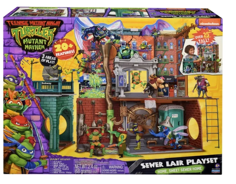 Mutant Mayhem Large Playset Sewer Lair Dlx>Turtles Sale